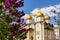 Cathedral of the Dormition Uspensky Sobor or Assumption Cathedral of Moscow Kremlin in spring, Russia