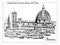 Cathedral in Florence, Italy. Vector hand drawn sketch