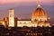 The Cathedral of Florence at sunset