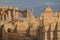 The Cathedral-fortress of Avila, Castile-Leon, Spain. Romanesque and Gothic styles. Its apse froms one of the turrets of the city