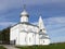 The Cathedral of the Holy Trinity with a hipped bell tower in Holy Trinity Danilov monastery. Pereslavl-Zalessky. Russia.
