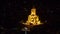 Cathedral of the Holy Trinity Sameba in Tbilisi at night. Top view