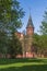 Cathedral on the island of Kant in the historic center of the city on a sunny spring day. Russia, Kaliningrad