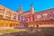 Cathedral with its outstanding decorations from small cloister of Certosa di Pavia monastery, Italy