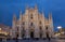 Cathedral in Milan (Duomo di Milano) on a sunset