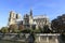 Cathedral Notre Dame River Seine Paris France, side view