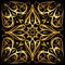 Cathedral pattern gold and black colors