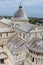 Cathedral Pisa, view from top - Tower of Pisa , Italy.