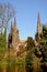 Cathedral and pool, Lichfield.