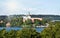 Cathedral at Ratzeburg as seen from the Domsee lake, Germany