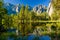 Cathedral Rocks reflecting in Merced River at Yosemite