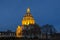 The cathedral of Saint Louis des Invalides in evening.