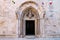 Cathedral of Saint Mark doorway in Korcula old town, Croatia