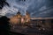 Cathedral of Saint Mary the Royal of La Almudena at sunset, Madrid, Spain