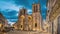 Cathedral of Saint Peter at dusk in Montpellier, France