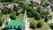 Cathedral of Saint Sophia in Polotsk, Belarus, Europe in Summer Aerial view