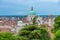 Cathedral of Santa Maria Assunta and Aerial view of Italian city Brescia