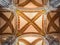 The cathedral of Santa Maria Assunta is the main place of worship in Pienza. View of the decorated ceiling