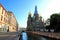 Cathedral of the Savior on blood on the restoration of the upper dome in St. Petersburg