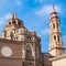 The Cathedral of the Savior or Catedral del Salvador in Zaragoza, Spain. Copy space for text.