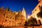 The cathedral of Seville and la Giralda by night, Spain