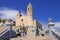 Cathedral in Sitges streets , Spain