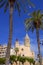 Cathedral in Sitges streets , Spain