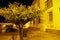 Cathedral Square in the old town, night view, Faro, Portugal