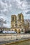 Cathedrale Notre Dame Notre-Dame de Paris seen from Petit Pont, Paris, France