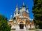 Cathedrale Saint Nicolas Orthodox Russian church of Moscow Patriarchate in historic Le Piol district of Nice in France