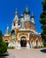 Cathedrale Saint Nicolas Orthodox Russian church of Moscow Patriarchate in historic Le Piol district of Nice in France