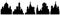 Cathedrals or churches of Moscow in Russia, set of silhouettes. Vector illustration