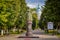 Catherine the Great statue in Bobrinsky Palace park in Bogoroditsk