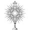 Catholic church ceremony monstrance, ostensory adoration to the blessed sacrament, eucharist