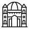 Catholic church icon outline vector. Landmark malta