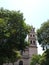 catholic church in Morelia, Mexico, view from a park