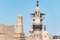 Catholic Church and Muslim Mosque Tower religion Symbols together in Luxor temple