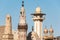 Catholic Church and Muslim Mosque Tower religion Symbols together in Luxor temple