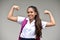 Catholic Female Student And Muscles