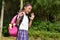 Catholic Minority Girl Student And Fear Wearing Uniform