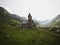 Catholic mountain chapel in swiss Alpstein remote alpine settlement Meglisalp Appenzell Innerrhoden Switzerland