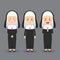 Catholic Nun Character with Various Expression