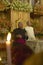 A Catholic Priest and Interior of San Lazaro Catholic Church, El Rincon, Cuba,