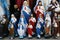 Catholic Religious items, figurines of saints in one of the Souvenir shops in  pilgrimage Sanctuary in Marija Bistrica, Croatia