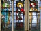 Catholic Saints - Stained Glass in Saint Severin church, Paris