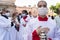 Catholic seminarians are seen taking part in the corpus christi procession in the streets of Pelourinho, Salvador, Bahia