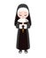 Catholic sister nun. Vector