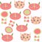 Cats abstract animals seamless pattern. It is located in swatch