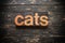 Cats Concept Vintage Wooden Letterpress Type Word