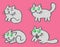 Cats Emoticons Set Vector Illustration